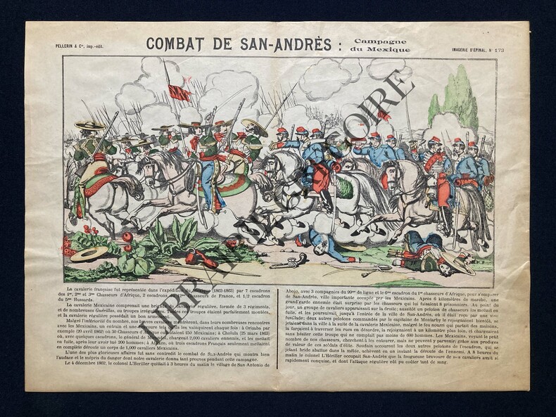 COMBAT DE SAN-ANDRES: CAMPAGNE DU MEXIQUE-IMAGE D'EPINAL. 