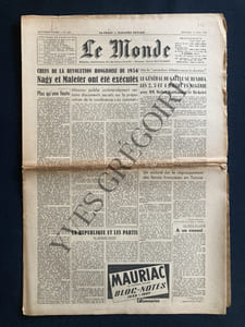LE MONDE-N°4168-MERCREDI 18 JUIN 1958-ANDRE MALRAUX