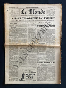 LE MONDE-N°4138-MERCREDI 14 MAI 1958-ALGERIE