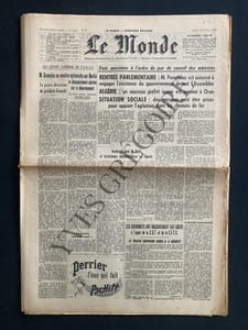 LE MONDE-N°5372-JEUDI 26 AVRIL 1962-LA GUERRE DES BOUTONS