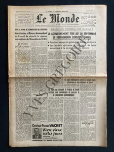 LE MONDE-N°4211-JEUDI 7 AOUT 1958-GABRIEL FAURE
