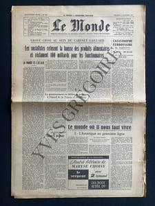 LE MONDE-N°4003-VENDREDI 6 DECEMBRE 1957-HUBERT ROBERT-LOUIS MOREAU
