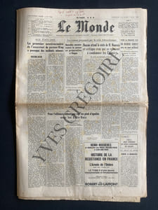 LE MONDE-N°7536-DIMANCHE 6 ET LUNDI 7 AVRIL 1969-GABRIEL CHEVALLIER
