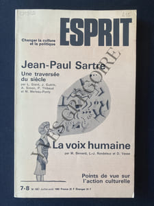 ESPRIT-N°43/44-JUILLET/AOUT 1980-JEAN PAUL SARTRE