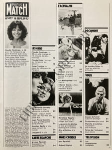 PARIS MATCH-N°1477-16 SEPTEMBRE 1977-CLAUDIA CARDINALE