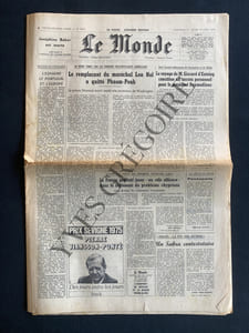 LE MONDE-N°9407-DIMANCHE 13 ET LUNDI 14 AVRIL 1975-JOSEPHINE BAKER