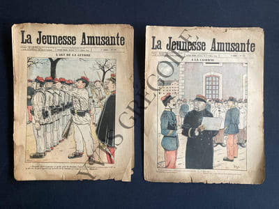 LA JEUNESSE AMUSANTE-10 NUMEROS-THEME MILITAIRE