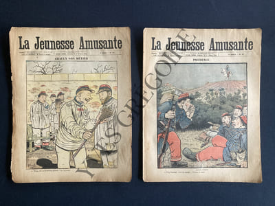 LA JEUNESSE AMUSANTE-10 NUMEROS-THEME MILITAIRE