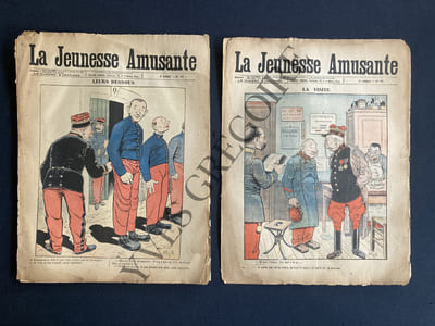 LA JEUNESSE AMUSANTE-10 NUMEROS-THEME MILITAIRE