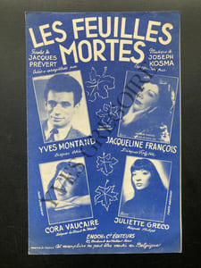 LES FEUILLES MORTES-PARTITION MUSICALE
