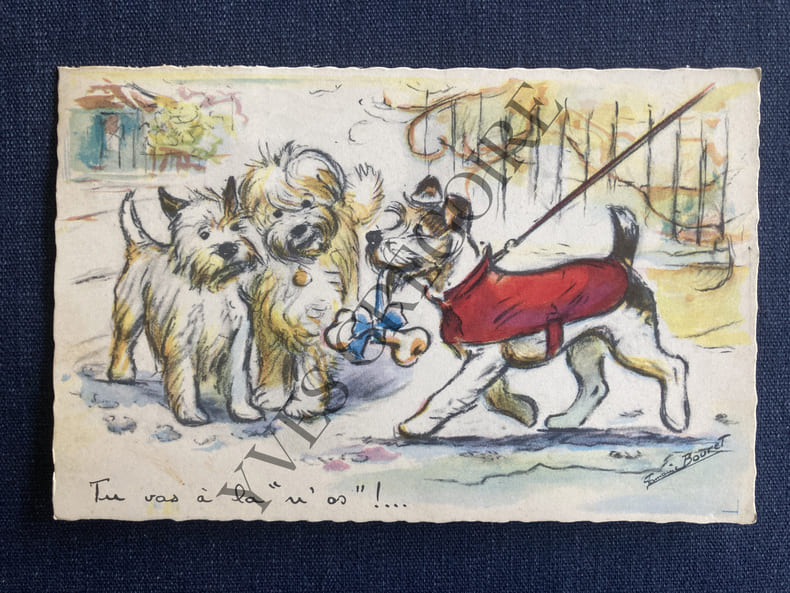 CARTE POSTALE-TU VAS A LA "N'OS"!.. GERMAINE BOURET
