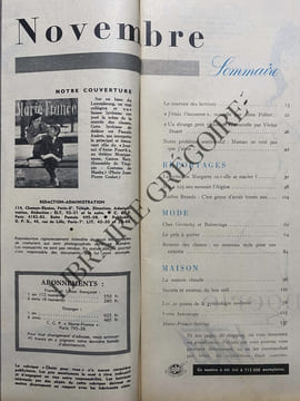 MARIE FRANCE-N°20-NOVEMBRE 1957. undefined