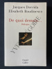 DE QUOI DEMAIN. Dialogue. JACQUES DERRIDA-ELISABETH ROUDINESCO