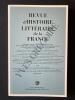 REVUE D'HISTOIRE LITTERAIRE DE LA FRANCE-DECEMBRE 2020-N°4-LITTERATURE ET MEDECINE XVIe-XXe SIECLES)-LES MOTS ET LES MAUX-ACTES DU COLLOQUE ORGANISE ...