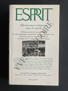 ESPRIT-MARS ET AVRIL 2007-EFFERVESCENCES RELIGIEUSES DANS LE MONDE