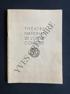 LES CONTES D'HOFFMANN-JULES BARBIER-JACQUES OFFENBACH-PROGRAMME THEATRE NATIONAL DE L'OPERA COMIQUE-DIMANCHE 16 OCTOBRE 1955