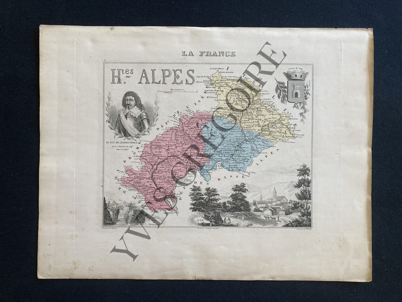 CARTE DU DEPARTEMENT DES HAUTES ALPES. 