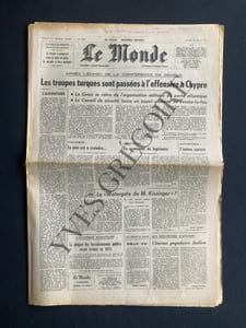 LE MONDE-N°9201-JEUDI 15 AOUT 1974-CHYPRE-CHAGALL