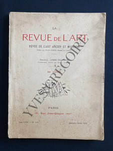 LA REVUE DE L'ART-TOME LVIII-N°319-SEPTEMBRE-OCTOBRE 1930