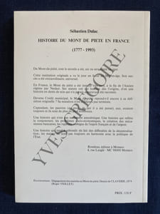 HISTOIRE DU MONT DE PIETE EN FRANCE (1777-1993)