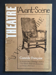 L'AVANT-SCENE THEATRE-N°269-15 JUILLET 1962-SPECIAL COMEDIE FRANCAISE