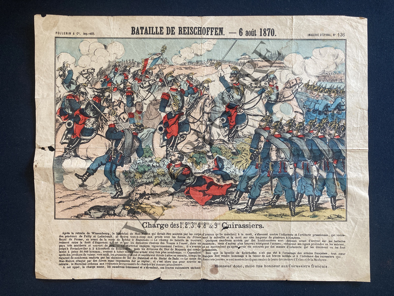 BATAILLE DE REISCHOFFEN-6 AOUT 1870-CHARGE DES 1er 2me 3me 4me 8me ET 9me CUIRASSIERS. 