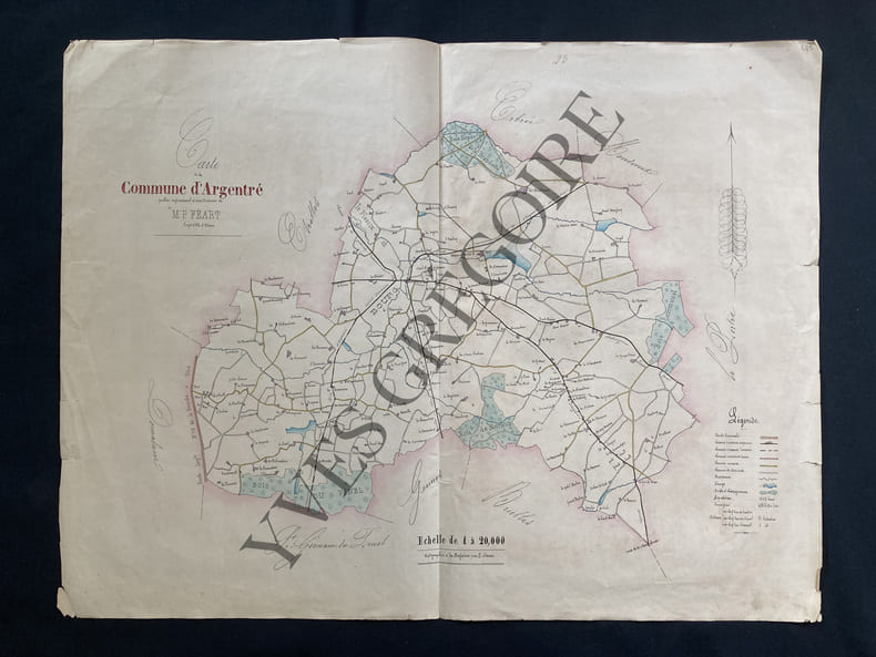 CARTE DE LA COMMUNE D'ARGENTRE. FEART