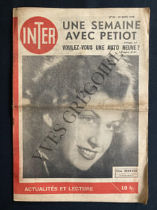 INTER-N°28-27 MARS 1946-ELLEN BERNSEN-PROCES PETIOT