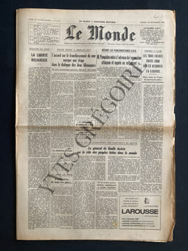 LE MONDE-N°6127-SAMEDI 26 SEPTEMBRE 1964. undefined