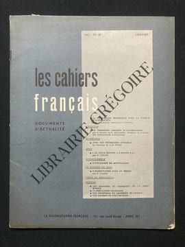 LES CAHIERS FRANCAIS-N°36-JANVIER 1958. undefined