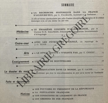 LES CAHIERS FRANCAIS-N°36-JANVIER 1958. undefined