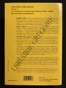 CAHIERS DU CINEMA HISTOIRE D'UNE REVUE-1-A L'ASSAUT DU CINEMA-1951-1959