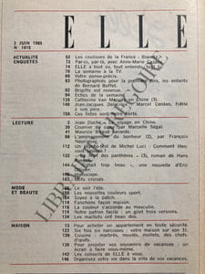 ELLE-N°1015-3 JUIN 1965-BRIGITTE BARDOT