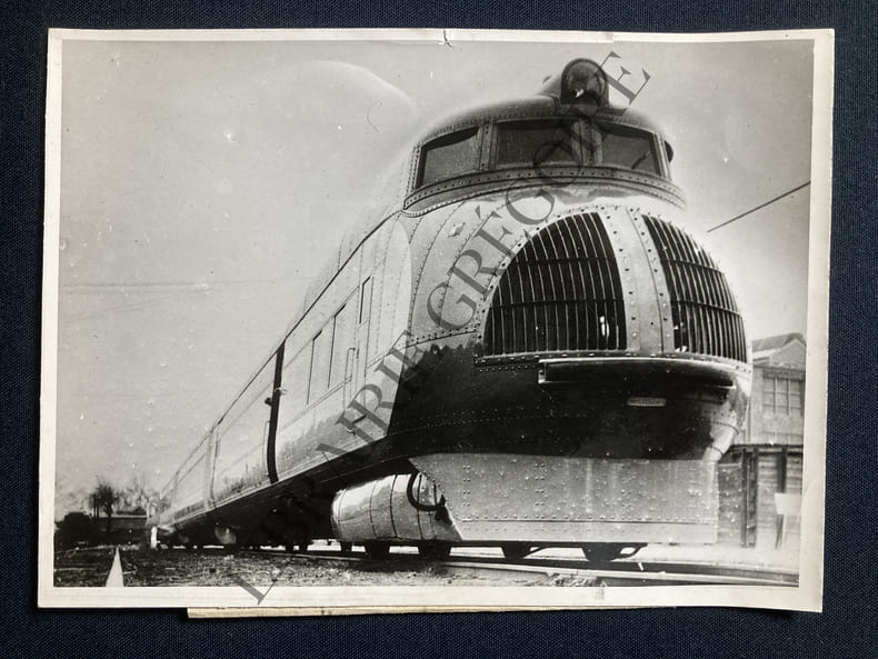 "SAUCISSE" SUR RAILS-ETATS-UNIS-1934-PHOTOGRAPHIE. 