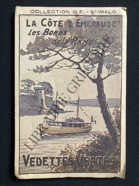 CARNET DE 12 CARTES POSTALES-LA COTE D'EMERAUDE LES BORDS DE LA RANCE-VEDETTES VERTES. 