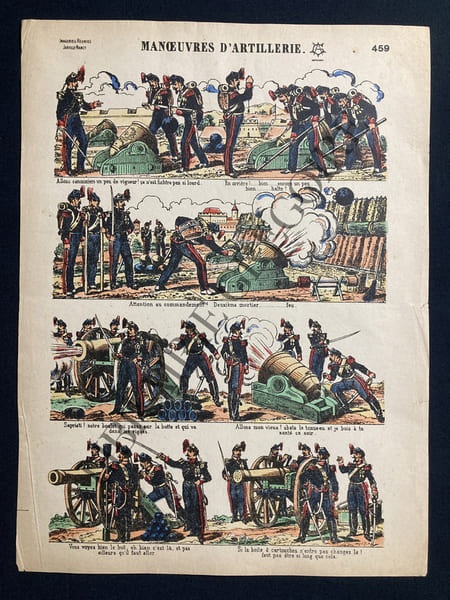 IMAGE D'EPINAL-IMAGERIES REUNIES JARVILLE-NANCY-N&deg;459-MANOEUVRES D'ARTILLERIE. 