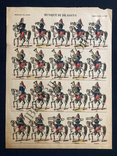 IMAGERIE D'EPINAL PELLERIN-N&deg;162-MUSIQUE DE DRAGONS. 