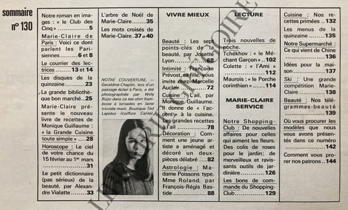 MARIE CLAIRE-N°130-15 FEVRIER 1965-GERALDINE CHAPLIN