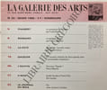 LA GALERIE DES ARTS-N&deg;32-MARS 1966. 