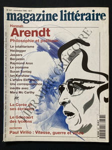 MAGAZINE LITTERAIRE-N°337-NOVEMBRE 1995-HANNAH ARENDT
