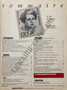 MAGAZINE LITTERAIRE-N°337-NOVEMBRE 1995-HANNAH ARENDT