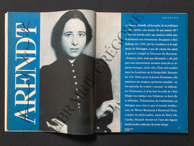 MAGAZINE LITTERAIRE-N°337-NOVEMBRE 1995-HANNAH ARENDT