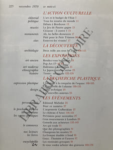 CONNAISSANCE DES ARTS-N°225-NOVEMBRE 1970