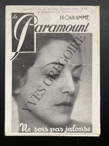 PROGRAMME LE PARAMOUNT DU 26 JANVIER AU 1er FEVRIER 1933-"LA POUPONNIERE"-"NE SOIS PAS JALOUSE"
