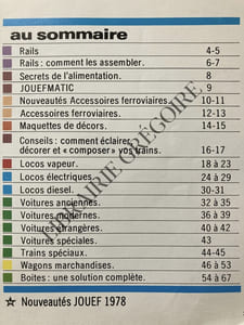 CATALOGUE JOUEF COLLECTION TRAINS 1978-1979