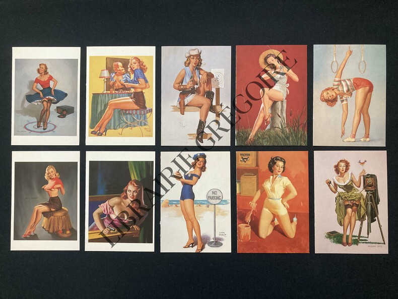 10 CARTES POSTALES. EDWARD D'ANCONA-A L BUELL-WILLIAM MEDCALF-FOREST CLOUGH-PEARL FRUSH-EARL MORAN-PETER DRIBEN-VAUGHN BASS-HARRY EKMAN-