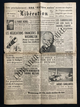 LIBERATION-N°1899-MARDI 17 OCTOBRE 1950. undefined