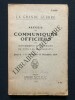 LA GRANDE GUERRE-RECUEIL DES COMMUNIQUES OFFICIELS DES GOUVERNEMENTS ET ETATS-MAJORS DE TOUS LES BELLIGERANTS-SERIE 6-1er NOVEMBRE-11 NOVEMBRE 1914. 