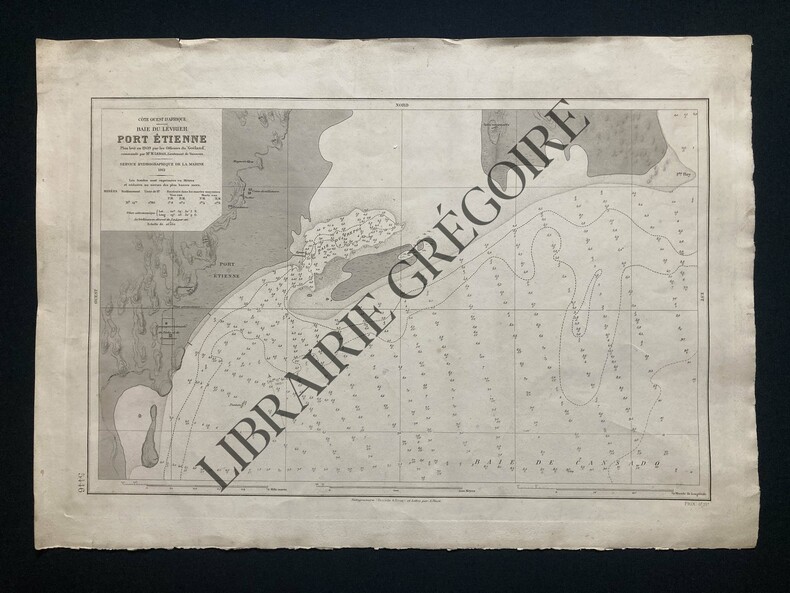 CARTE-N°5446-PORT ETIENNE-BAIE DU LEVRIER-COTE OUEST D'AFRIQUE-MAURITANIE. 