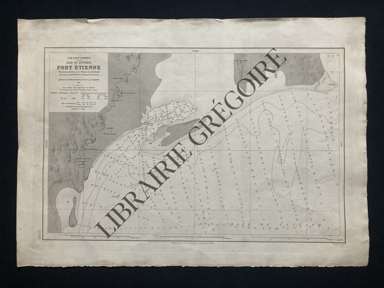 CARTE-N&deg;5446-PORT ETIENNE-BAIE DU LEVRIER-COTE OUEST D'AFRIQUE-MAURITANIE. 